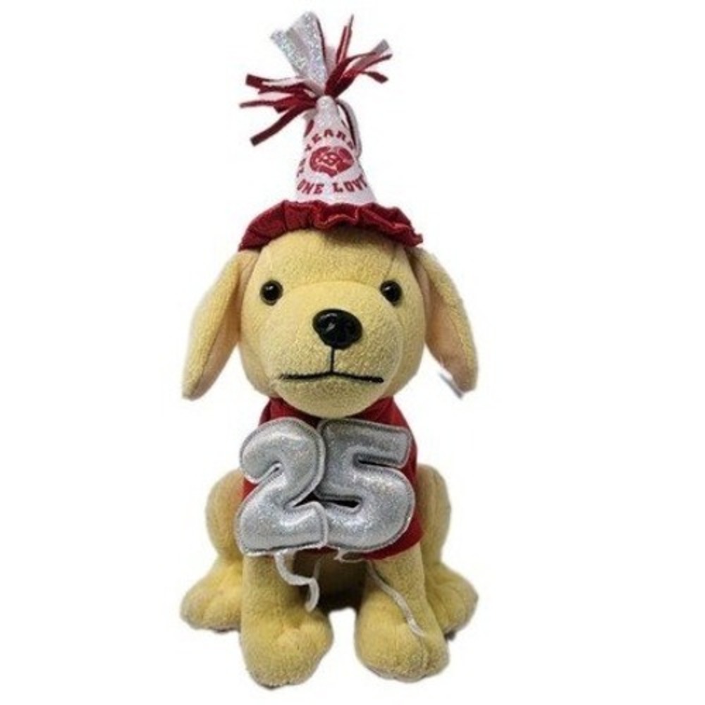 Raising Cane's Plush Puppy 2022 Limited Edition 25th Birthday Set Lot of 2 NEW